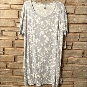 Flora Nikrooz Women's Short Sleeve Ribbed Sleep Dress Size 2X